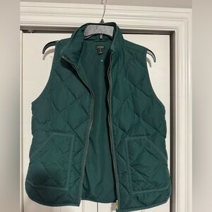 J. Crew Women's Green Down Vest